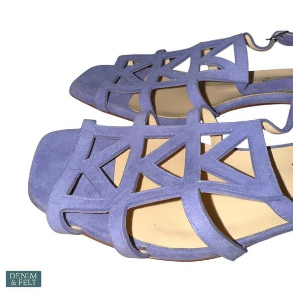 Christian Louboutin Purple Suede Strappy Sandals Heels Size 39 Women’s Italy - Picture 3 of 13